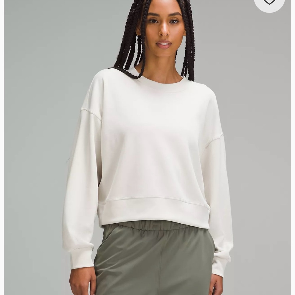 Lululemon Softstreme Perfectly Oversized Cropped Crew opal